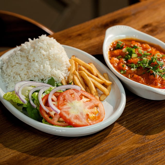 Fish fillet with Shrimp sauce.